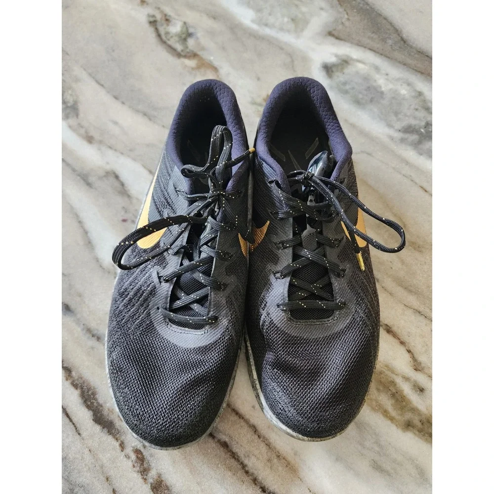 Nike Metcon 3 Womens Training Shoes Black Metallic Gold 848933-007 Size 8.5